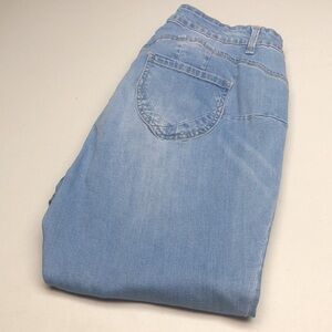 STRETCH FASHION NOVA LIGHTWASH HIGH-RISE SKINNY JEANS 14/32x28 ⭐